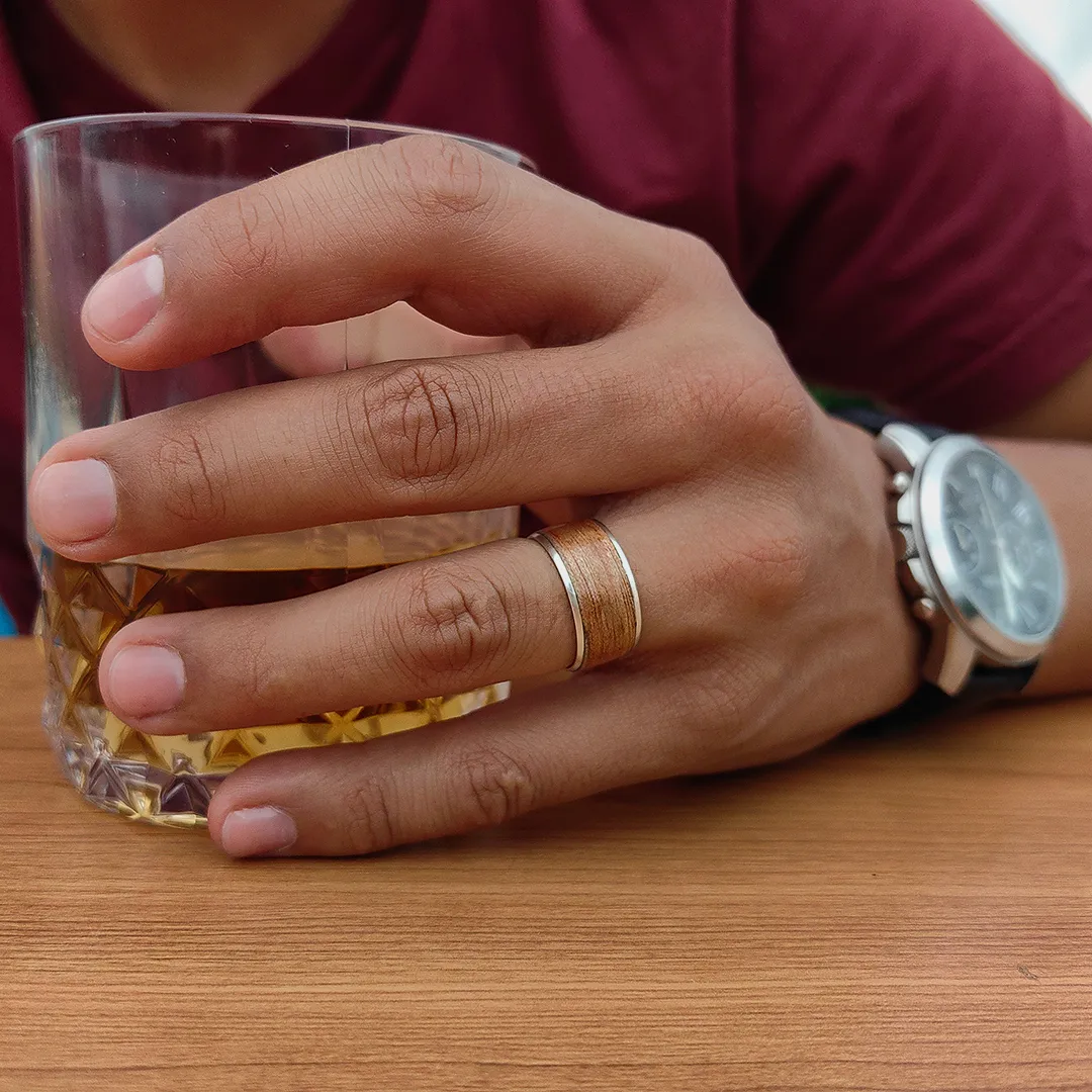 Anillo Cinta de Naturaleza – 10mm - Imagen 5